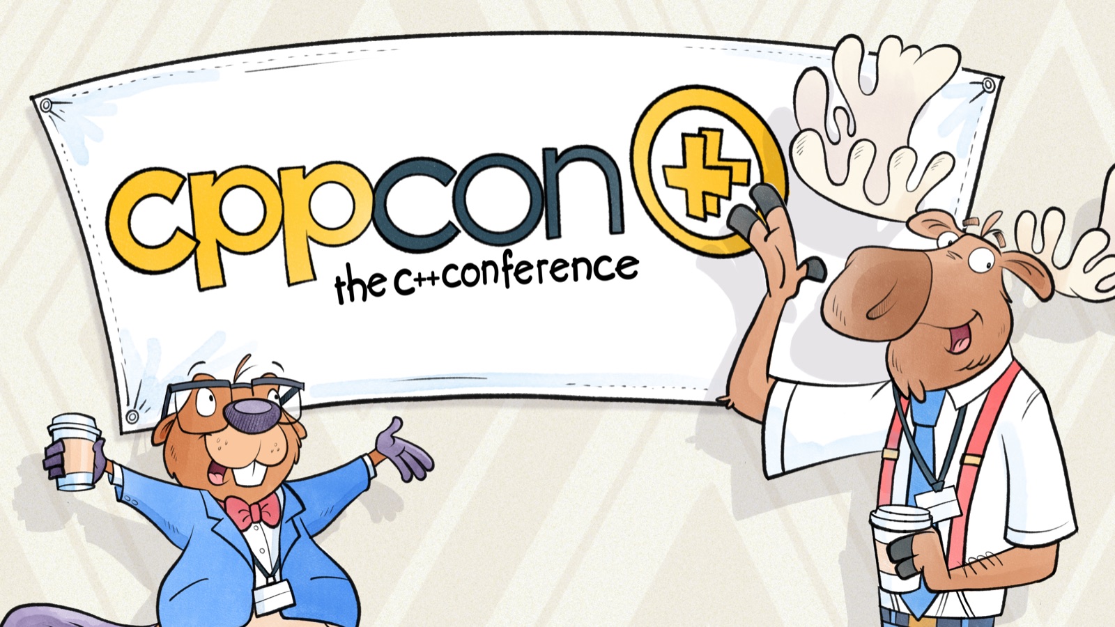 Boost mascots at the CppCon banner